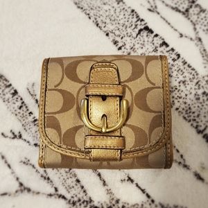 Gold Coach Pattern Wallet